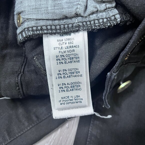 Frame Denim Le Skinny De Jeanne Unfinished Hem Sz 28 - Picture 10 of 14